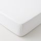 Pamut jersey gumis lepedő, fehér, 160x200 cm