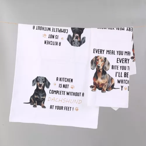 Mikroszálas törlőkendő szett, 6 db-os, tacskós