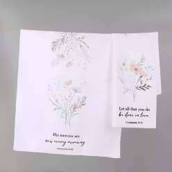 Mikroszálas törlőkendő szett, 6 db-os, virágmintás