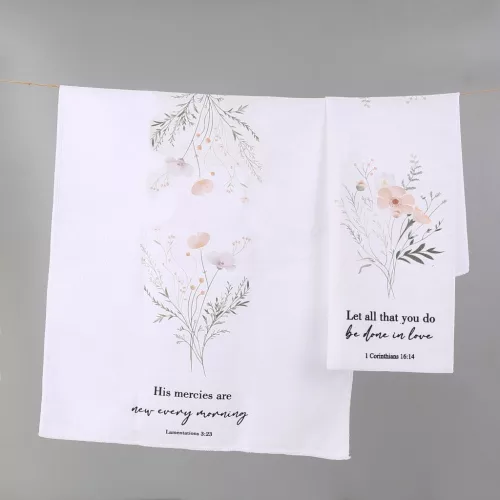 Mikroszálas törlőkendő szett, 6 db-os, virágmintás