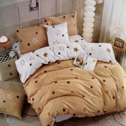   Star 7 részes kétoldalas ágyneműhuzat - agyagszín-fehér