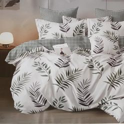 Levélmintás 7 részes kétoldalas ágyneműhuzat