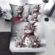 Karácsonyi 3 részes ágyneműhuzat - hóember díszben