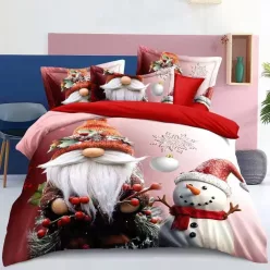 Karácsonyi 6 részes ágyneműhuzat - Mikulás és hóember