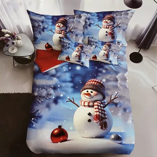 Karácsonyi 6 részes ágyneműhuzat - kacagó hóember