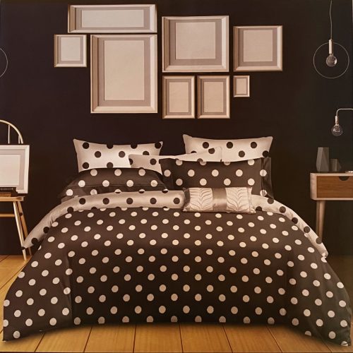 Dotted 4 részes kétoldalas ágyneműhuzat - grafitszürke