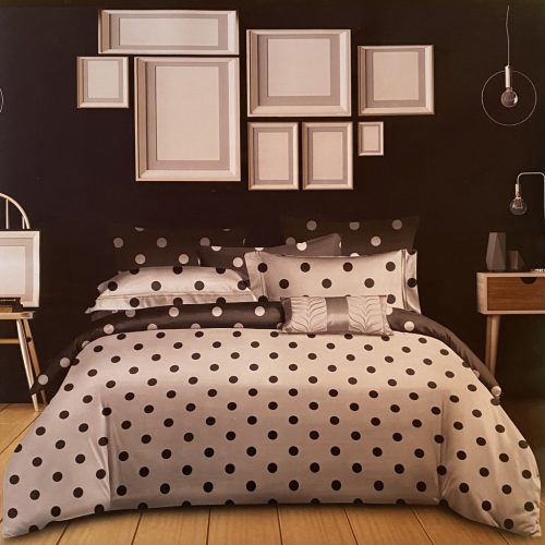 Dotted 4 részes kétoldalas ágyneműhuzat - világosszürke