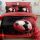 3 részes focis ágyneműhuzat - piros-fekete