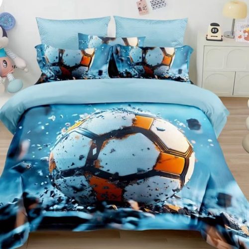 3 részes focis ágyneműhuzat - világoskék