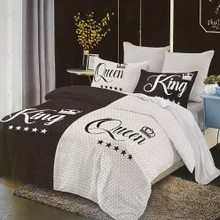 King & Queen 6 részes ágyneműhuzat - csillagok