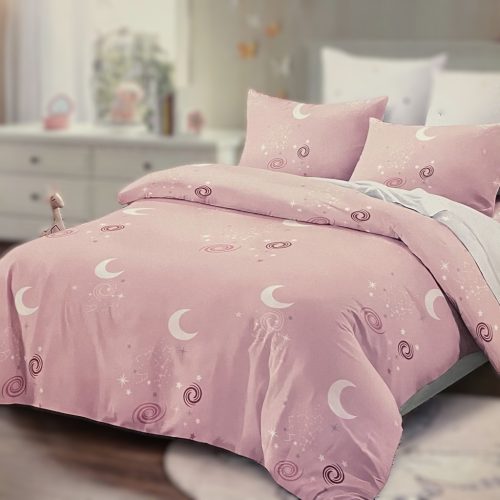 Éjszakai égbolt 7 részes kétoldalas ágyneműhuzat - rózsaszín