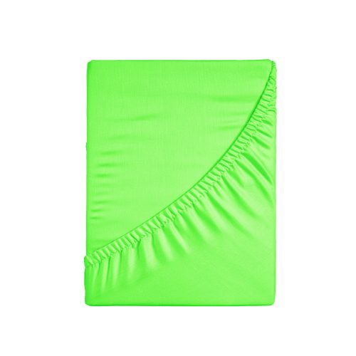 Jersey gumis lepedő, zöld, 100x200 cm