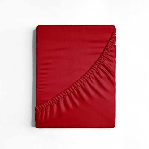Jersey gumis lepedő, vörös, 100x200 cm