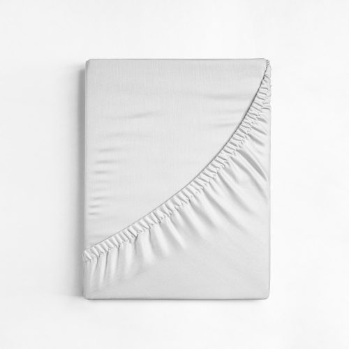 Jersey gumis lepedő, fehér, 100x200 cm